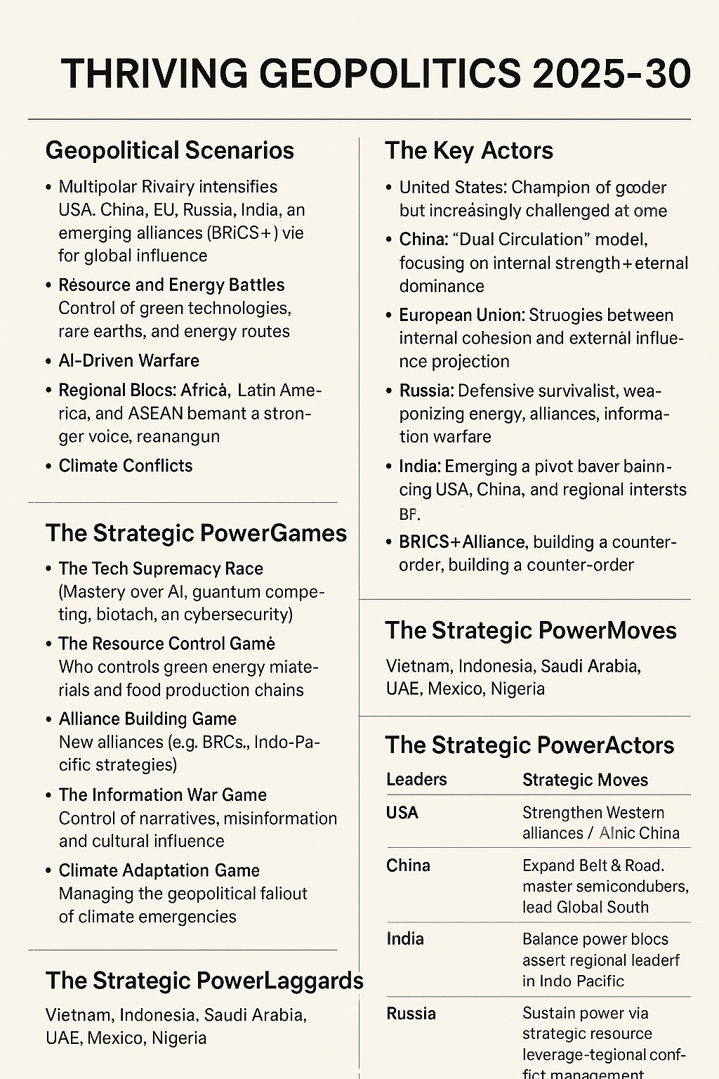 Thriving GEOPOLITICS